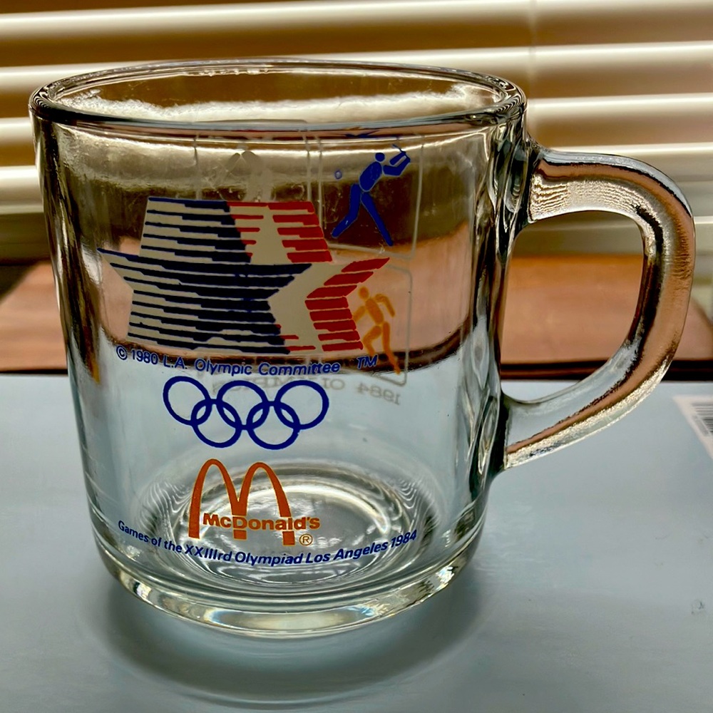 McDonald’s collection 1980 L.A. Olympic committee glass 6 oz mug